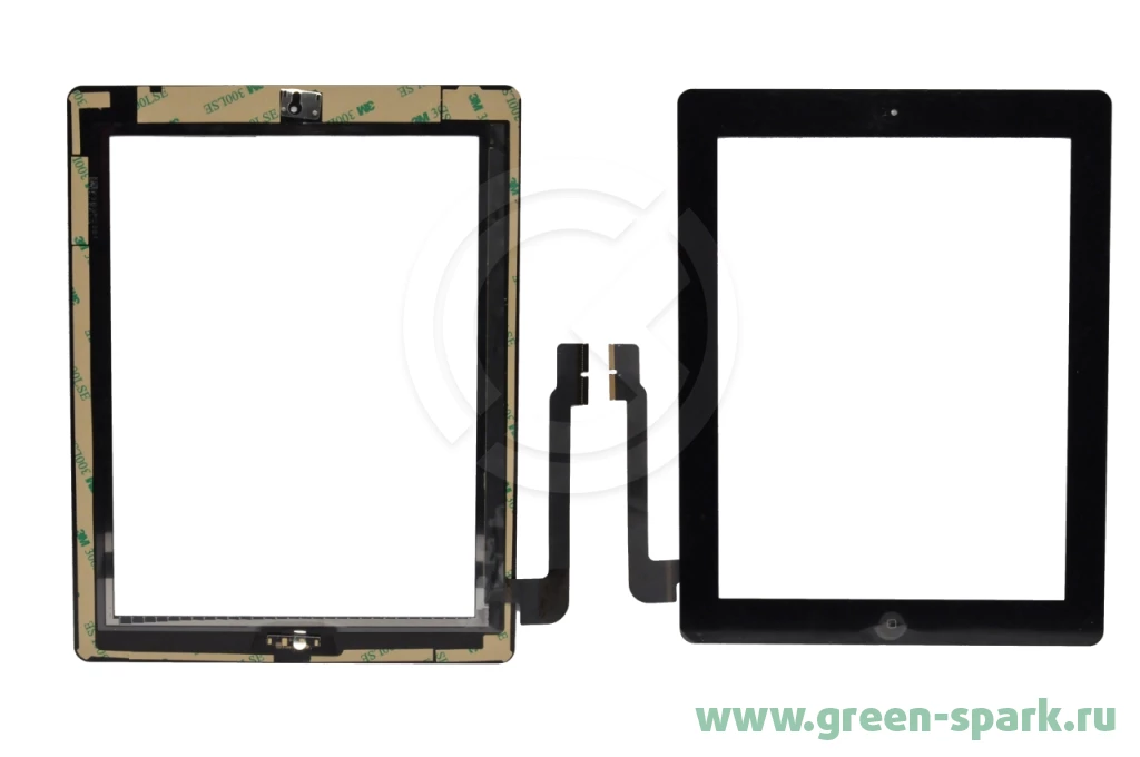 Тачскрин для iPad3 / iPad4 (A1416, A1430, A1458,A1459) + кнопка HOME  (черный). Купить оптом и в розницу в Ростове-на-Дону