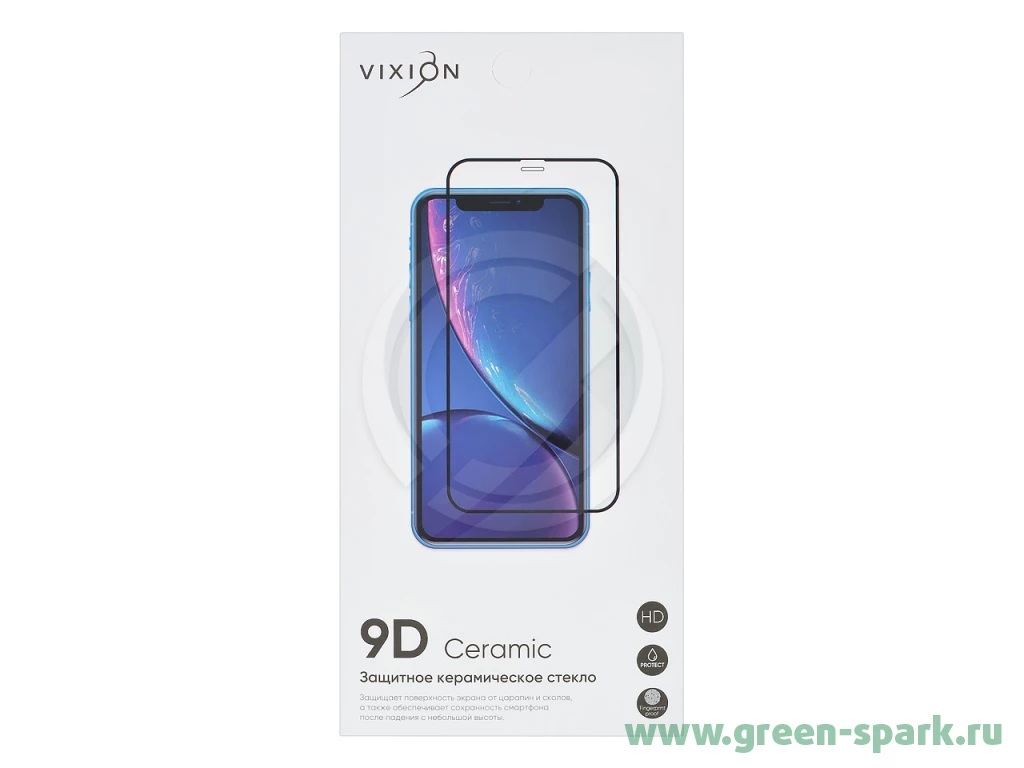 Защитное стекло керамическое для Xiaomi Redmi 9A/9C/10A (черный) (VIXION).  Купить оптом и в розницу в Ростове-на-Дону